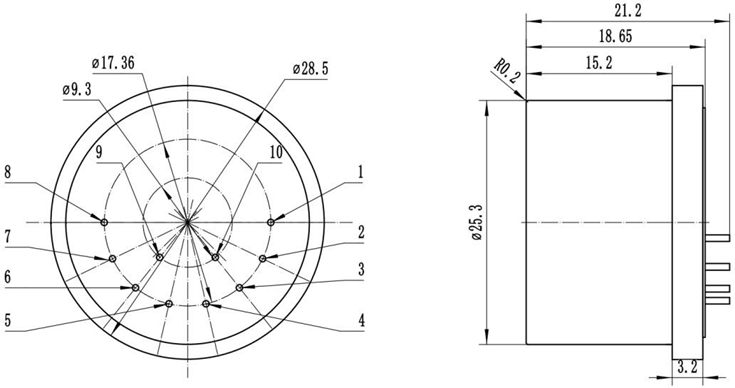 Quartz Flexure Accelerometer Dimensions