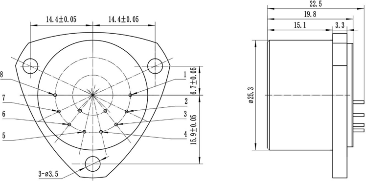 Quartz Flexure Accelerometer Dimensions