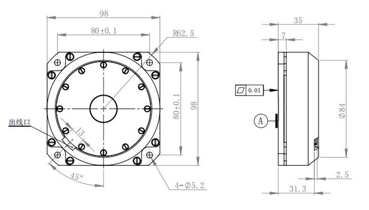 Fiber Optic Gyroscope Dimensions