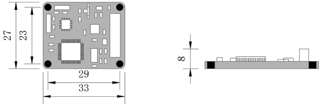 3D electronic compass Dimensions