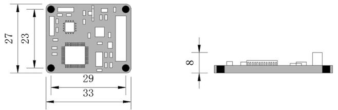 3D electronic compass Dimensions