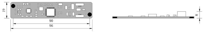 3D electronic compass Dimensions