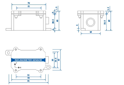 inclination sensors Dimensions