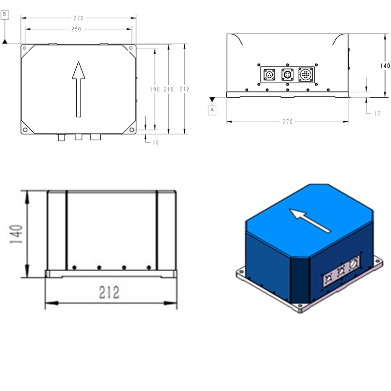 3D electronic compass Dimensions